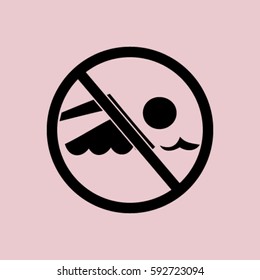 No swimming sign vector