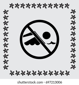 No swimming sign vector