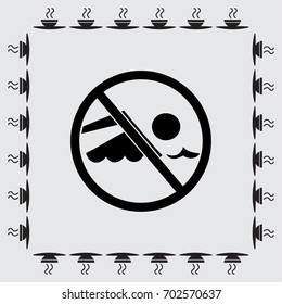 No swimming sign vector