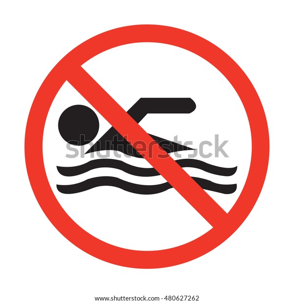 No swimming sign\
vector