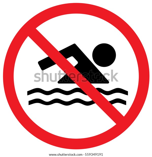 No Swimming Sign.\
Vector.