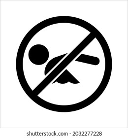 No swimming sign vector icon on white background.