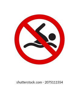 No swimming sign. Vector image