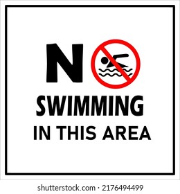 No Swimming Signs. Icon No Swimming Sign. Illustration Vector Of No Swimming Sign. EPS10