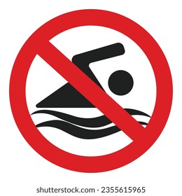 No swimming symbol vector design