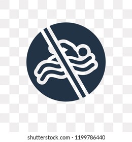 No swimming vector icon isolated on transparent background, No swimming transparency concept can be used web and mobile
