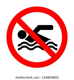 Sin signo vectorial de natación