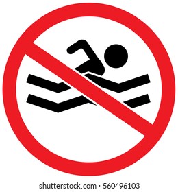no swim,prohibited sign