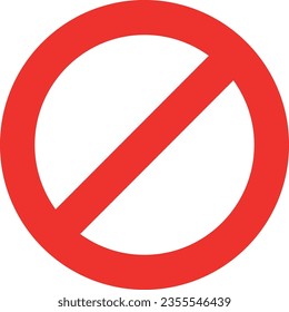 Nein, Symbol, verboten, Stopp, Vektor, Verbot, Verbot, Zeichen, Warnung, Symbol, verboten, isoliert