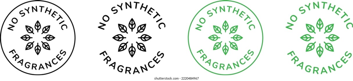 No synthetic Fragrances Rounded vector Icon, Illustration