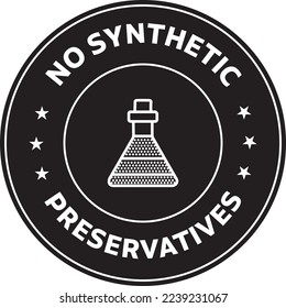 No Synthetic Preservatives vector icon illustration