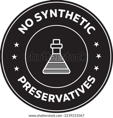 No Synthetic Preservatives vector icon illustration