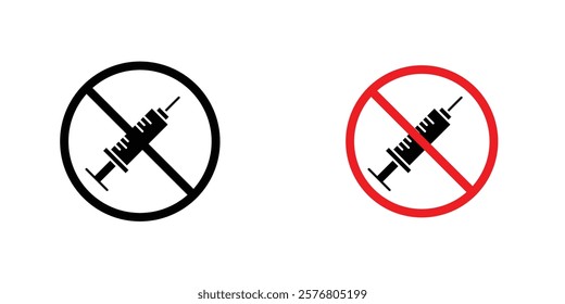 No syringe sign vector pack for web designs