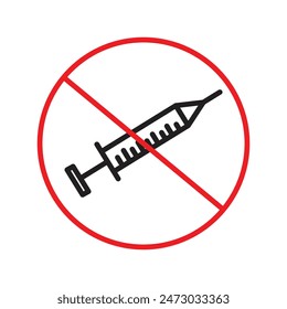 No Syringe Use Allowed Sign Prohibit Drug Use Essential for Safe and Clean Environments