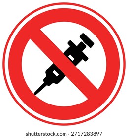 Sin icono de Vector de jeringa que puede modificarse o editarse fácilmente

