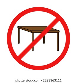 Sin signo de tabla en fondo blanco