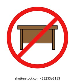 Sin signo de tabla en fondo blanco
