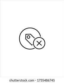 kein Tag Symbol, Vektor Beste Linie Symbol.