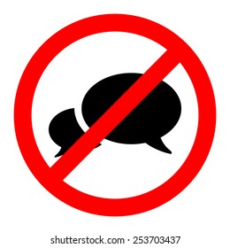 No talk icon great for any use. Vector EPS10.