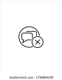 kein Talkikon, Vektor-Beste Linie-Symbol.
