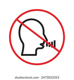 No Talking Allowed Sign Maintain Silence in Designated Areas Essential for Noise Control