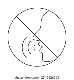 no talking icon illustration design