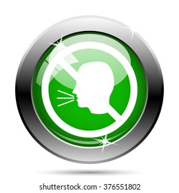 No talking icon. Internet button on white background. EPS10 vector.
