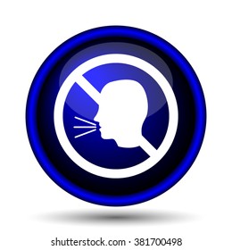 No talking icon. Internet button on white background. EPS10 vector
