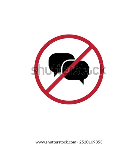 No talking icon, No speaking sign trendy style illustration for web and app..eps