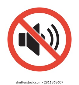 No talking or radio communication prohibition symbol icon
