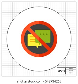 No talking sign icon