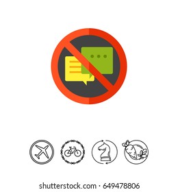 No talking sign icon