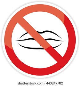 No talking sign on white background.vector illustration