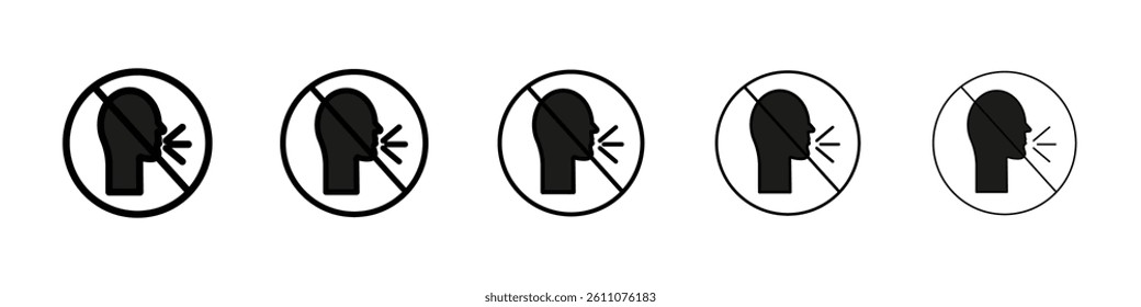 No talking sign Symbol mark in Outline style