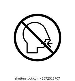 No talking sign vector in black colors