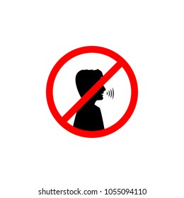 No talking sign. Vector illustration.