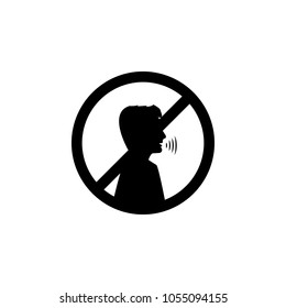 No talking sign. Vector illustration.