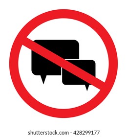 No talking sign  . Vector illustration