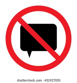 No talking sign . Vector illustration