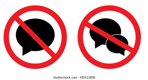 No talking sign . Vector illustration
