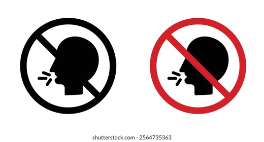 No talking sign vectors in flat syle