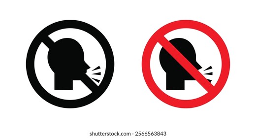 No talking signs in black and color style