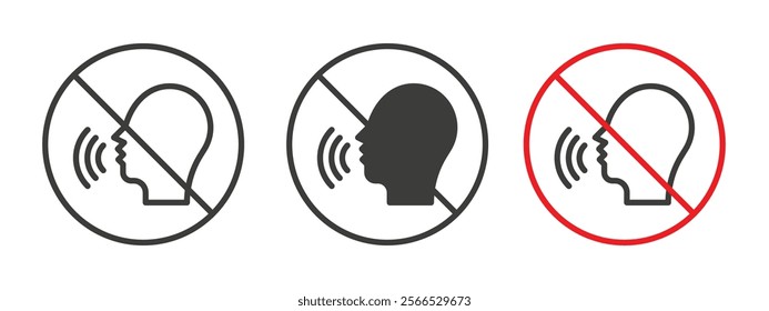 No talking signs collection for website design, app, UI design.