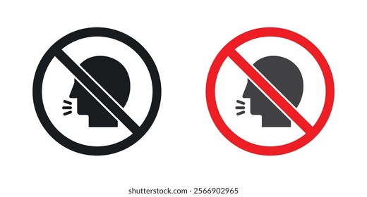 No talking signs set in black and colored