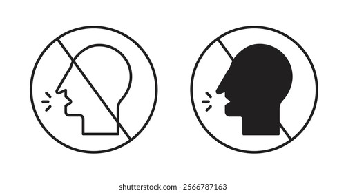 No talking signs vector illustration pack