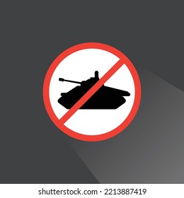 no tank sign, can be used as a sign to stop the war