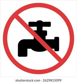 No Tap Water Use Icon