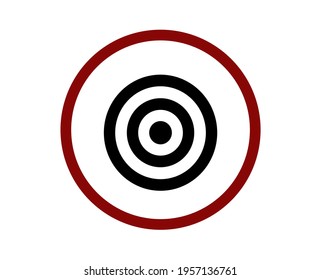No target vector icon. Editable stroke. Symbol in Line Art Style for Design, Presentation, Website or Apps Elements, Logo. Pixel vector graphics - Vector