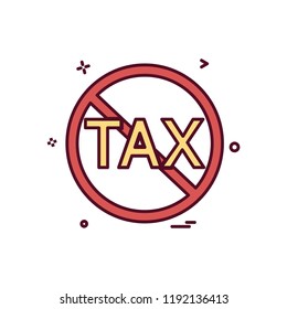 No Tax icon design vector