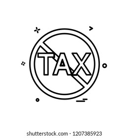 No Tax icon design vector